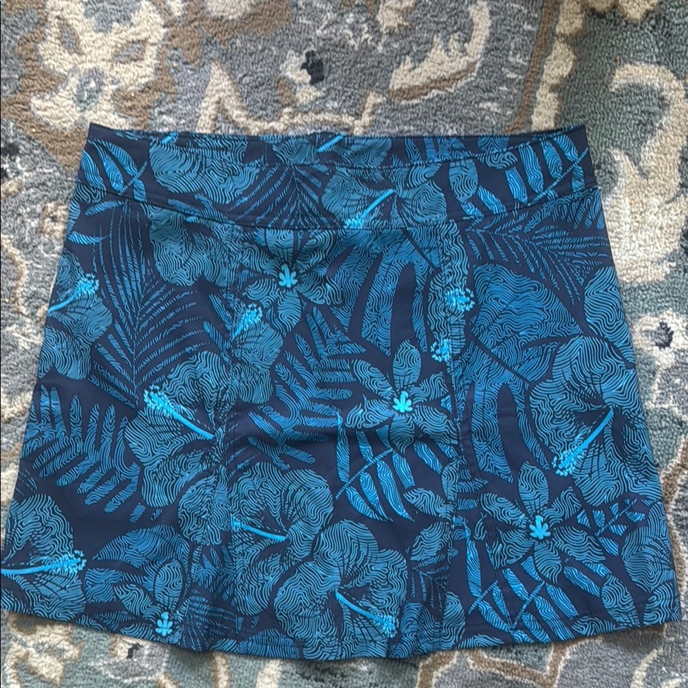 Ripskirt Hawaii Tropical Blue Patterned Cover-up Wrap Skirt
